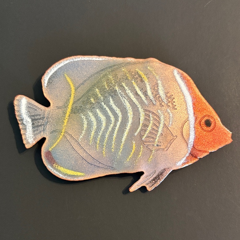 Bovano Colorful Fish Wall Sculpture Right Facing